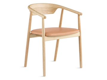 MC21 LEVA - Ash chair with integrated cushion by Mattiazzi