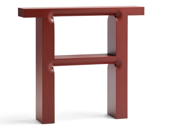 MC23 OTO - Rectangular okoumé console table with shelving by Mattiazzi