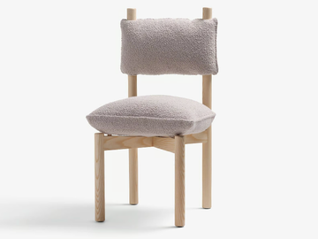 MC25 PAF PAF - Upholstered ash and fabric chair by Mattiazzi