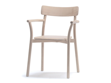 MC8 CHIARO - Ash chair with armrests by Mattiazzi