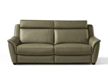 AFFOGATO - 2 seater leather sofa with headrest by Max Divani