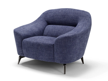 BOLLA - Fabric armchair with armrests by Max Divani