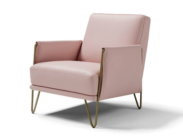 DILETTA - Leather armchair with armrests by Max Divani