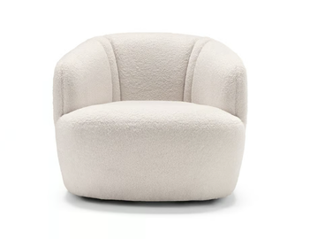 EMBER - Swivel fabric armchair by Max Divani