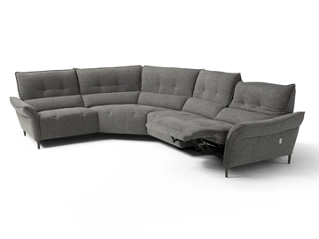 LEONARDO - Recliner sectional fabric sofa by Max Divani