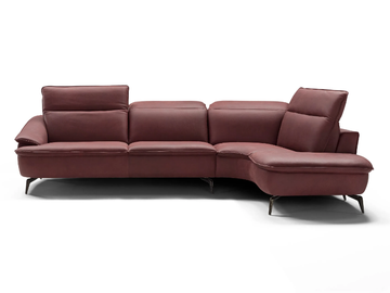 MEDEA - Corner sectional leather sofa by Max Divani