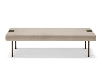 NEL - Upholstered fabric bench by Max Divani