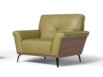 NOA - Leather armchair with armrests by Max Divani