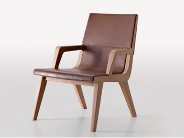 ACANTO - Leather armchair with armrests by Maxalto
