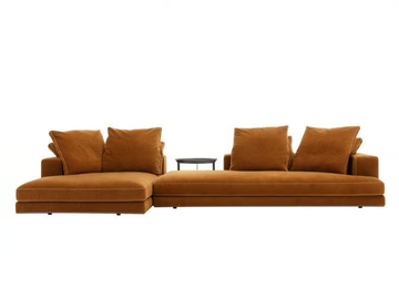 ARBITER - Sectional fabric sofa with chaise longue by Maxalto