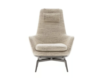 CARATOS - Swivel fabric armchair high-back by Maxalto
