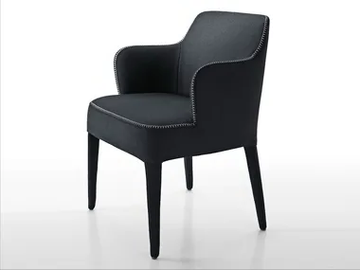 FEBO - Upholstered fabric chair with armrests by Maxalto