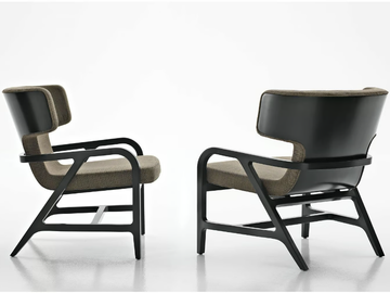 FULGENS - Fabric easy chair with armrests by Maxalto