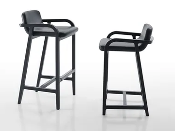 FULGENS - Leather chair by Maxalto
