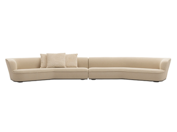 LILUM - Sectional curved fabric sofa by Maxalto
