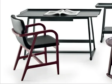RECIPIO - Oak writing desk with drawers by Maxalto