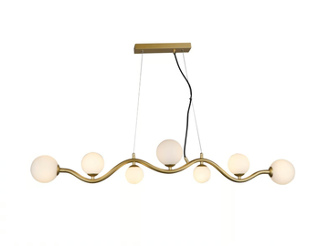 UVA - Opal glass and metal pendant lamp by MAYTONI