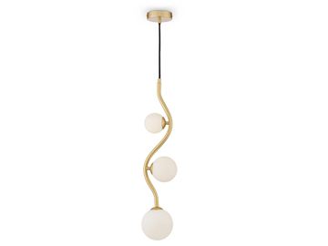 UVA - Opal glass and metal pendant lamp by MAYTONI
