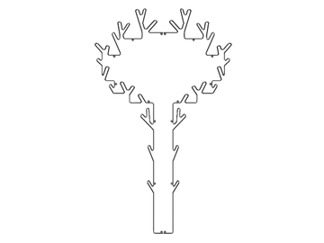 TREE - Wall-mounted painted metal coat rack by Maze