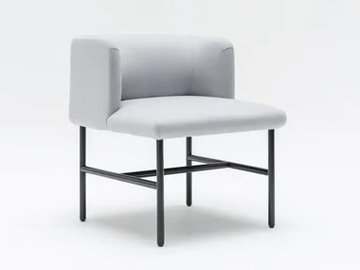 AGORA - Upholstered fabric easy chair by Mdd