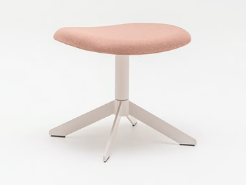 FRANK - With 4-spoke base upholstered fabric footstool by Mdd