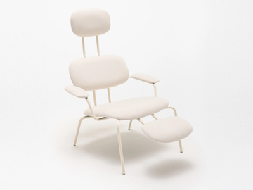 NEW SCHOOL - Fabric armchair with headrest by Mdd