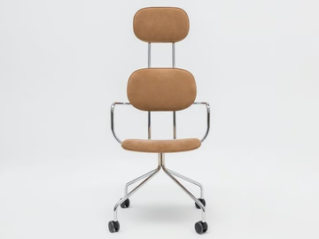 NEW SCHOOL - Trestle-based fabric office chair with armrests by Mdd