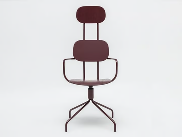 NEW SCHOOL - Trestle-based plywood office chair with armrests by Mdd