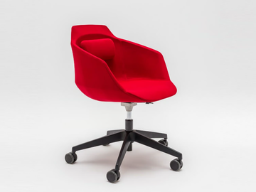 ULTRA P11KM, P11KT - Fabric chair with castors with armrests with 5-spoke base by Mdd