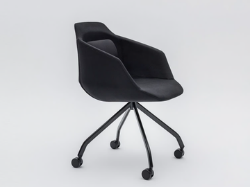 ULTRA P7KM, P7KT - Swivel trestle-based fabric chair with armrests by Mdd