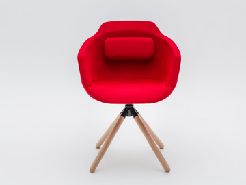 ULTRA UFP9 - Swivel trestle-based fabric chair with armrests by Mdd
