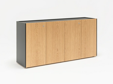 VIGA - Low wooden office storage unit with lock by Mdd