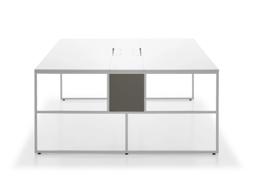 20.VENTI LIGHT - Multiple rectangular melamine-faced chipboard office desk with cable management by MDF Italia