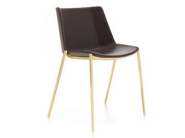 AÏKU SOFT - Leather chair by MDF Italia