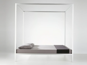 ALUMINIUM BED - Aluminium double bed by MDF Italia