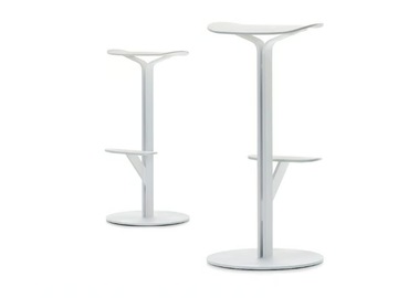 DUETTO - High stool with footrest by MDF Italia