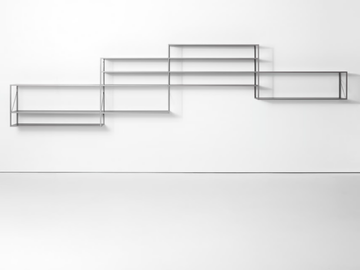 MINIMA 3.0 SKETCH - Wall-mounted floating aluminium bookcase by MDF Italia