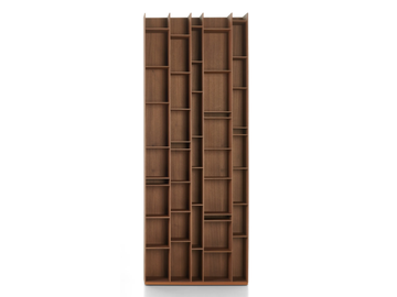 RANDOM WOOD - Modular wood fibre bookcase by MDF Italia