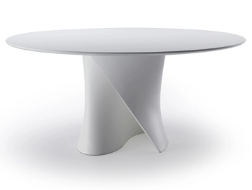 S TABLE - Round Cristalplant® table by MDF Italia