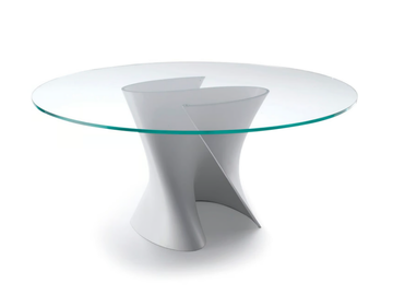 S TABLE - Round crystal table by MDF Italia