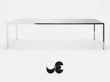 TENSE - Rectangular aluminium table by MDF Italia