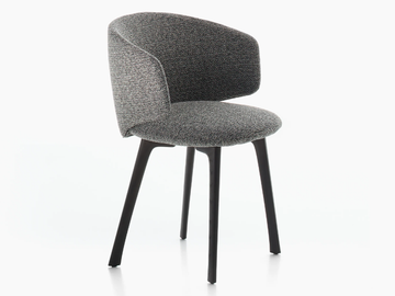 UNIVERSAL COLLECTION - Upholstered fabric chair with armrests by MDF Italia