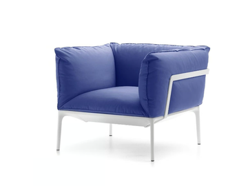 YALE - Upholstered fabric armchair with armrests by MDF Italia