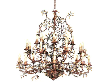 L202 - Wrought iron chandelier by Mechini