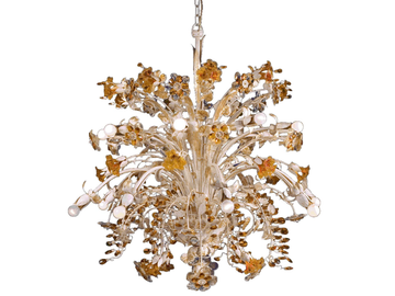 L215 - Wrought iron chandelier by Mechini