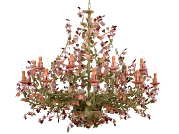L261 - Wrought iron chandelier by Mechini