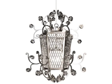 L335 - Wrought iron chandelier by Mechini