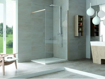 MATERIA SA1 - Walk in shower with tray by MEGIUS