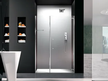 PRISMA 1.0 - Niche glass shower cabin with hinged door by MEGIUS