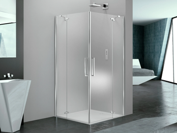 PRISMA 2.0 - Square glass shower cabin with hinged door by MEGIUS